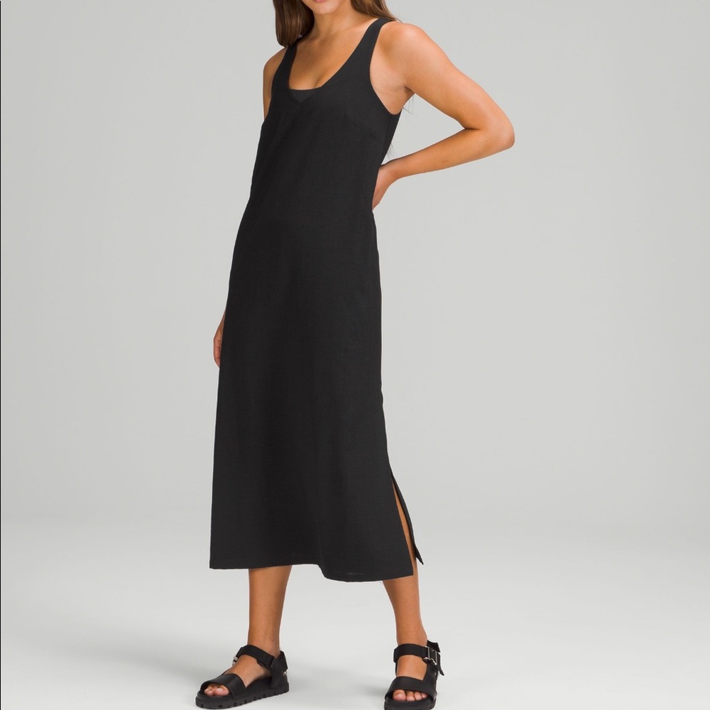 V-Neck Midi Dress